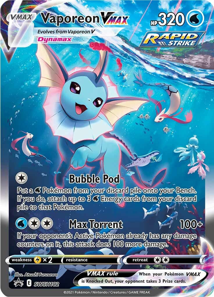 ポケモンカードゲーム 2024 POKEMON SV6B VAPOREON VMAX Vaporeon VMAX - SWSH182 [SWSD - SWSH182] – Cartes Leo