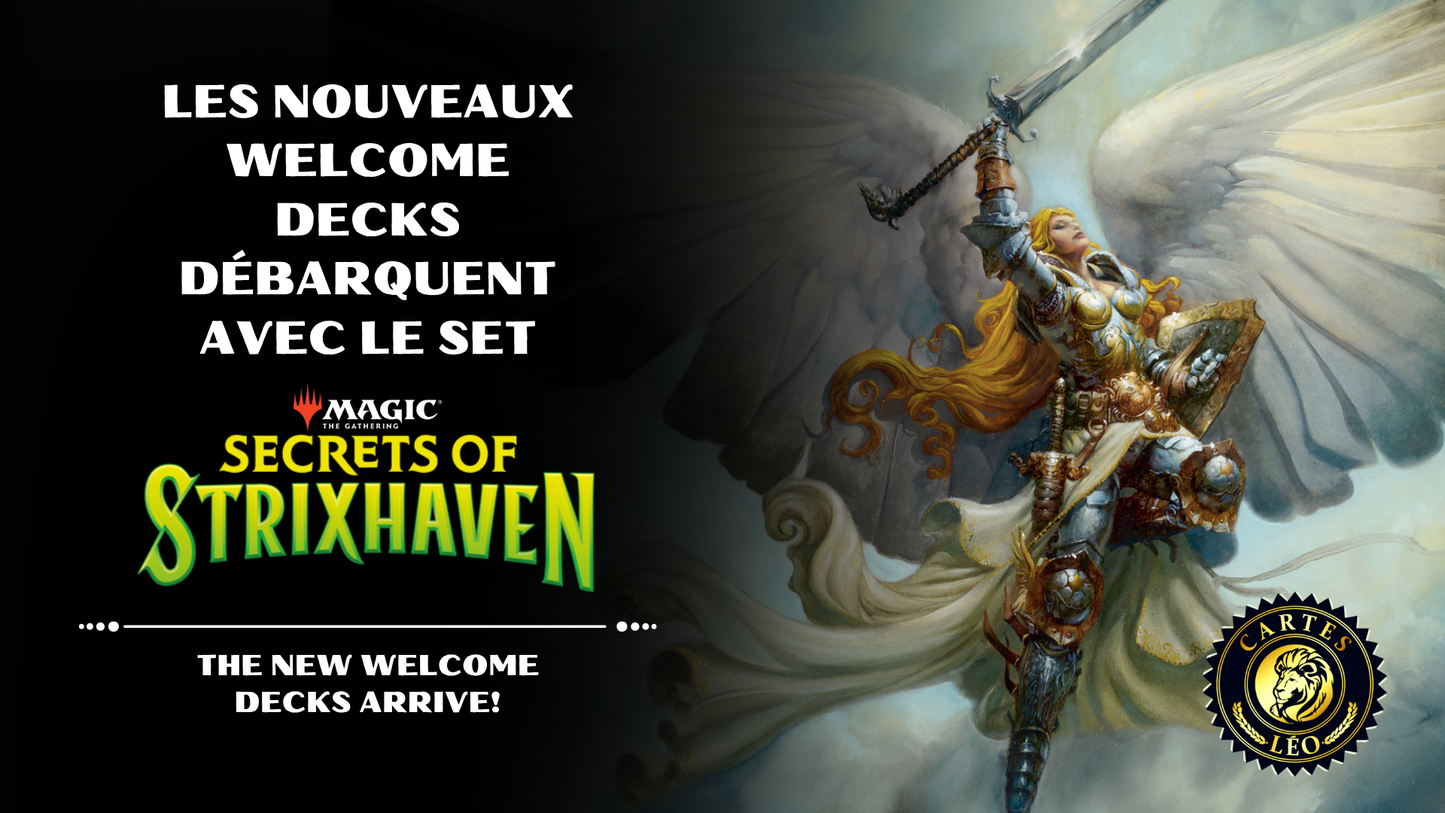 The new Welcome Decks arrive with the Secrets of Strixhaven set!