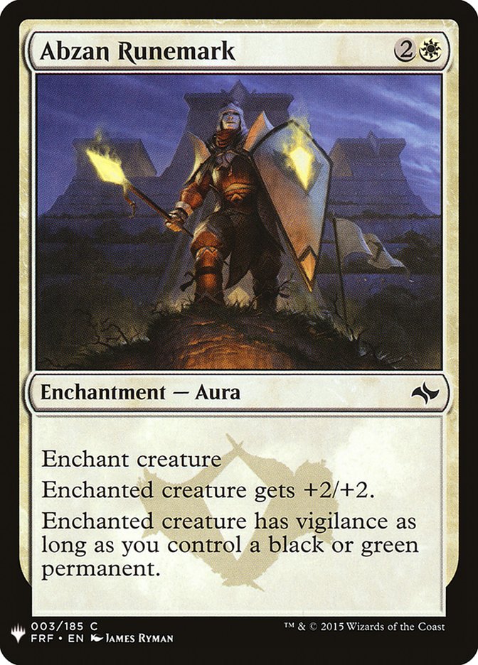 Marque runique d'Abzan [Booster mystère] 