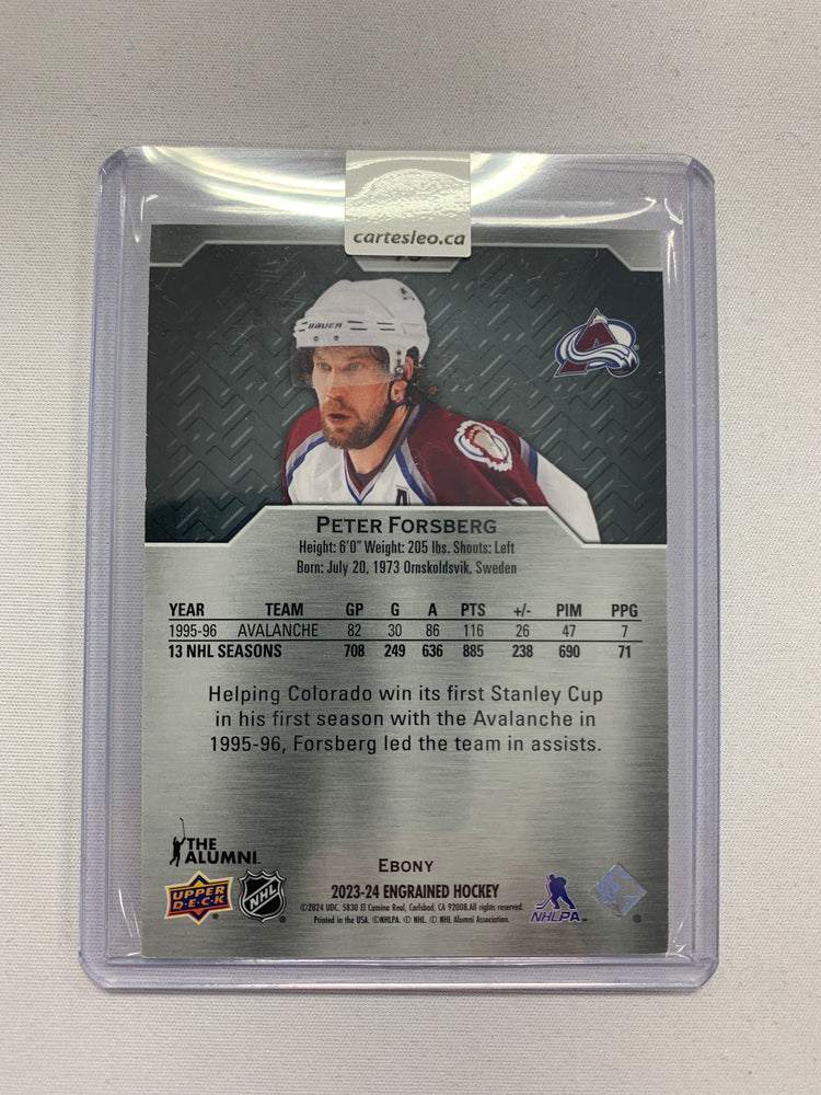 2023-24 ENGRAINED Peter Forsberg Legends Ebony 02/49 #79