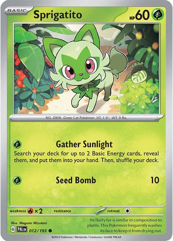 Sprigatito (012/193) [Écarlate et Violet : Paldea Evolved] 