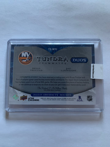 2022-23 ARTIFACTS TUNDRA TEAMMATES DUOS BRYAN TROTTIER PAT LAFONTAINE #T2-NYI 160/249