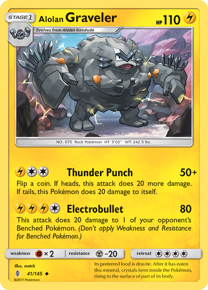 Alolan Graveler (41/145) [Soleil et Lune : Guardians Rising] 