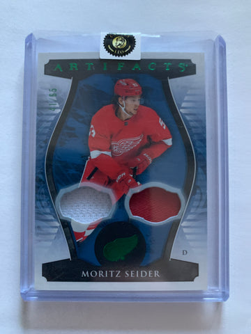 2023-24 ARTIFACTS MORITZ SEIDER #30 DUAL PATCH 41/65