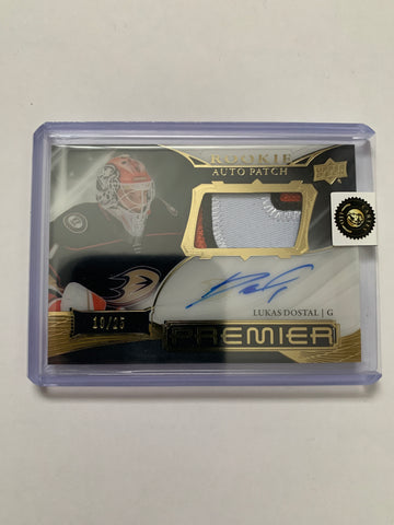 2022 UPPER DECK PREMIER #AHR-LD LUKAS DOSTAL PREMIER ROOKIE PATCH AUTO 19/25