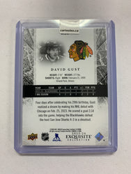 2023-24 UD Ice Exquisite Rookie Platinum Blue #R20 David Gust! #131/299 R20