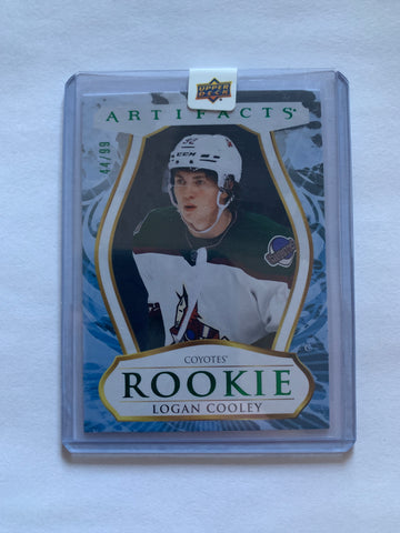 2023/24 Upper Deck Artifacts Rookie Green 44/99 Logan Cooley #202