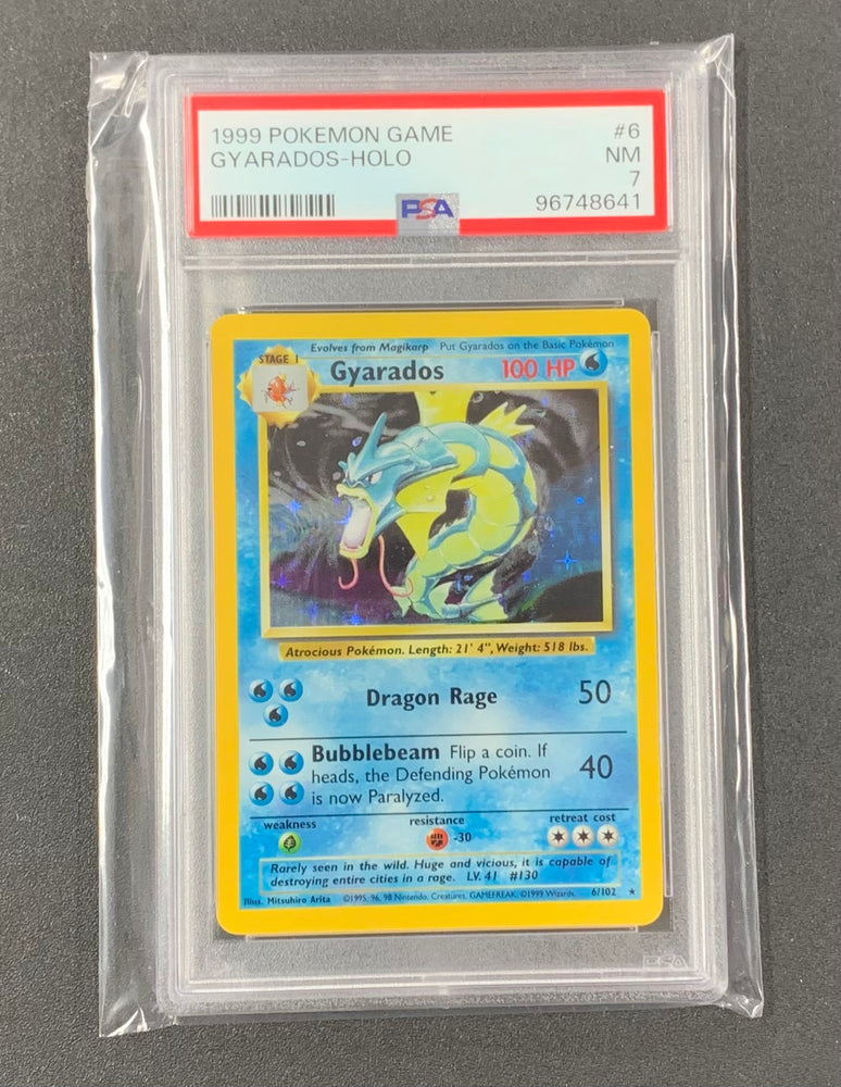 1999 Pokemon Game 6 Gyarados-Holo Base Set PSA 7 [96748641]