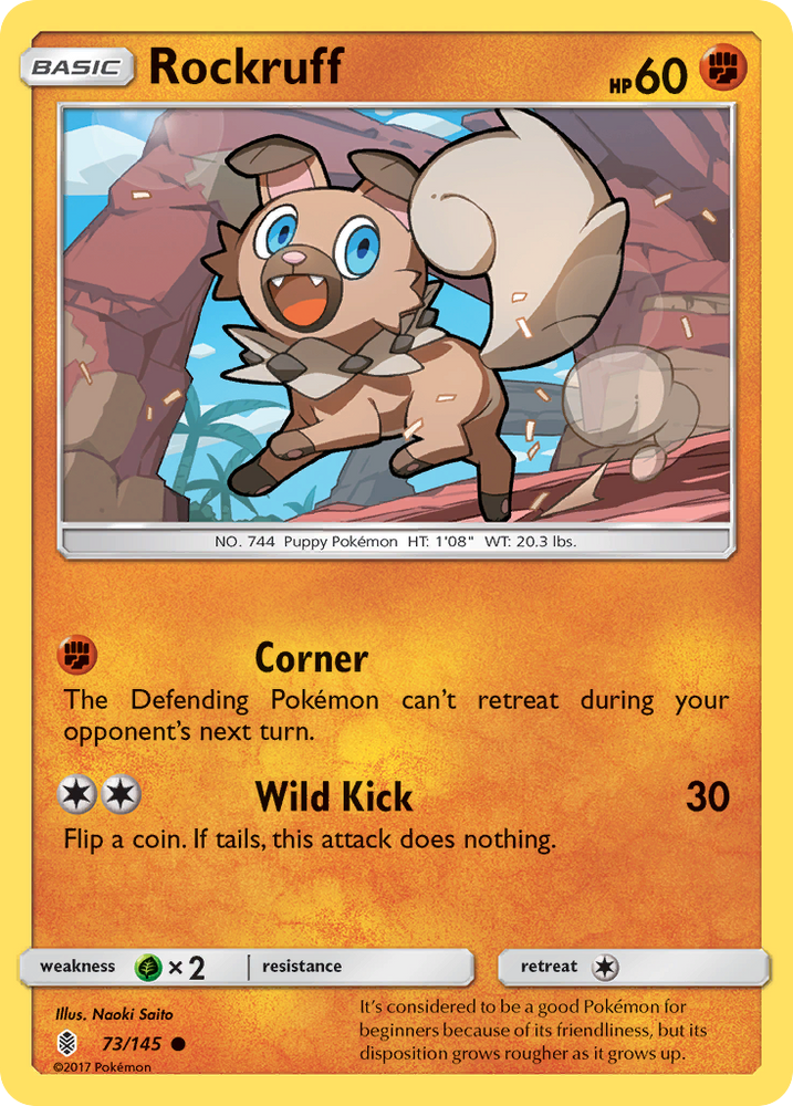 Rockruff (73/145) [Soleil et Lune : Guardians Rising] 