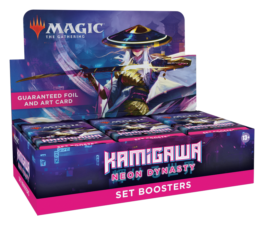 Kamigawa : Neon Dynasty - Affichage des boosters de set 