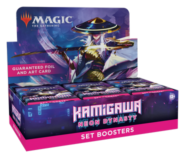 Kamigawa : Neon Dynasty - Affichage des boosters de set 