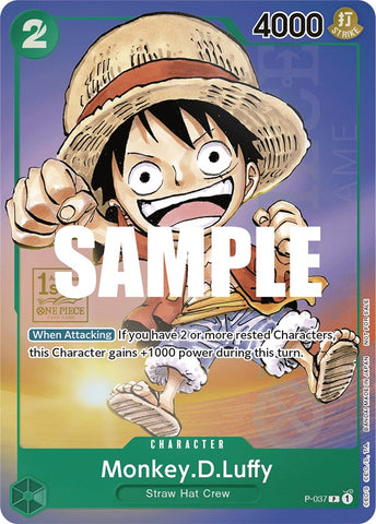 Monkey.D.Luffy (Tournoi du 1er anniversaire) [Cartes promotionnelles One Piece] 