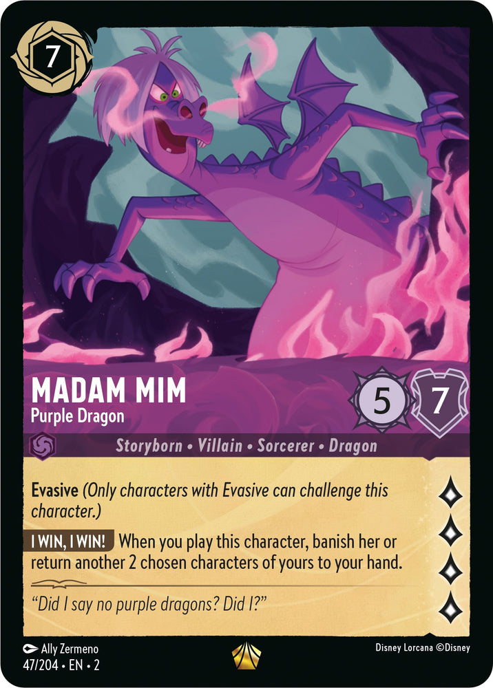 Madame Mim - Dragon Pourpre (47/204) [Rise of the Floodborn]