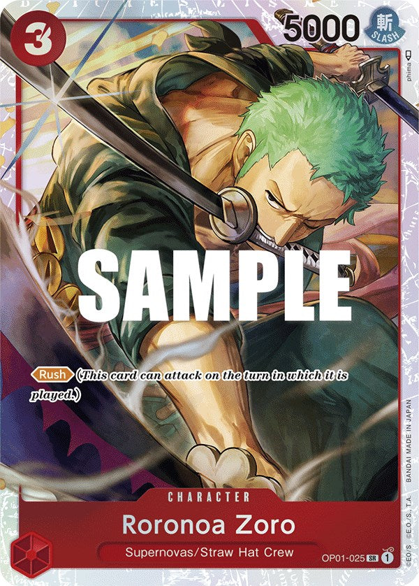 Roronoa Zoro (OP01-025) (Ultra Deck : Les Trois Capitaines) [Cartes promotionnelles One Piece] 