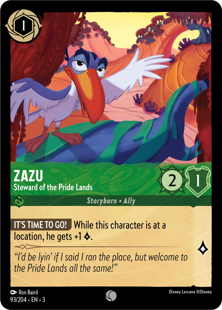 Zazu - Steward of the Pride Lands (93//204) [Into the Inklands]