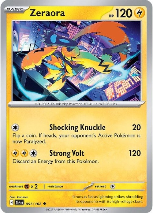 Zeraora (057/162) [Écarlate et Violet : Forces Temporelles] 