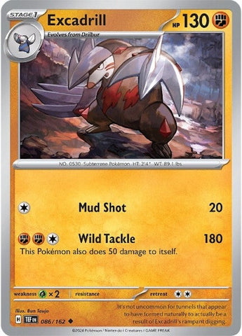 Excadrill (086/162) [Écarlate et Violet : Forces Temporelles] 