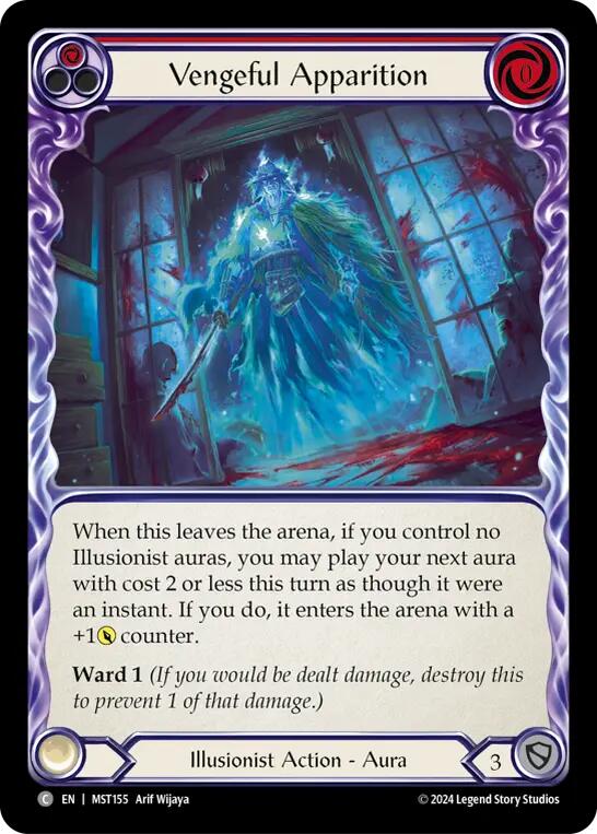 Vengeful Apparition (Red) [MST155] (Part the Mistveil)  Rainbow Foil