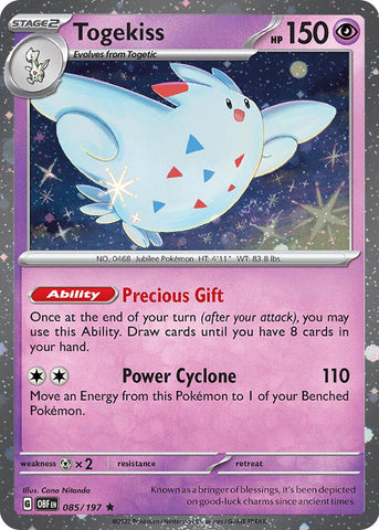 Togekiss (085/197) (Cosmos Holo) [Écarlate et Violet : Flammes d'obsidienne] 