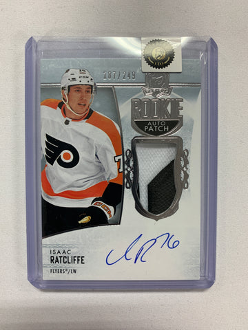 2022-23 UD THE CUP ISAAC RATCLIFFE ROOKIE AUTO PATCH 187/249 # 108