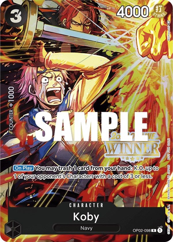 Koby (hors ligne régional 2023) [Gagnant] [Cartes promotionnelles One Piece] 