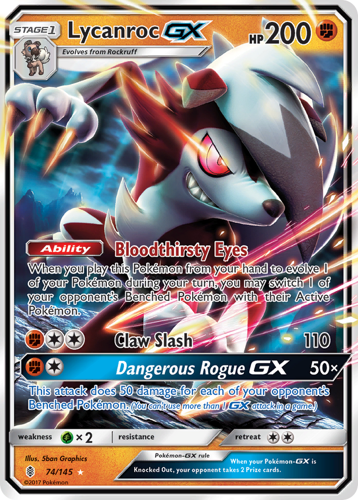 Lycanroc GX (74/145) [Soleil et Lune : Guardians Rising] 