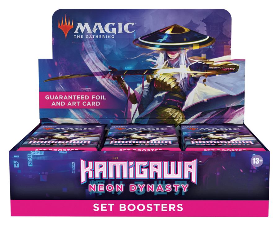 Kamigawa : Neon Dynasty - Affichage des boosters de set 