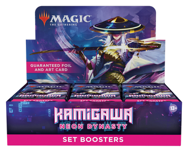 Kamigawa : Neon Dynasty - Affichage des boosters de set 