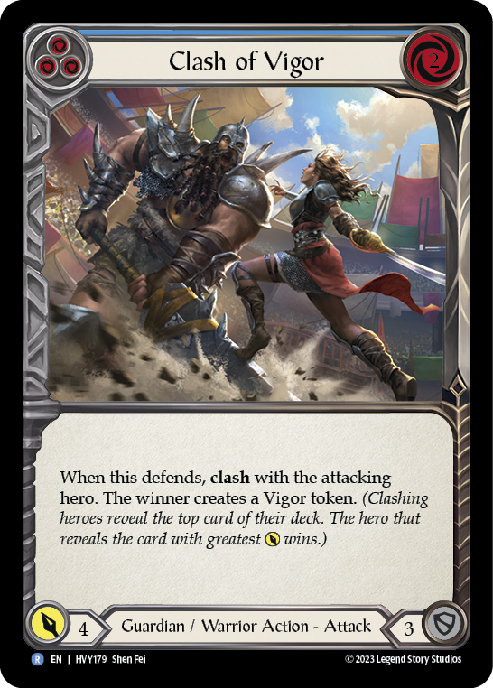 Clash of Vigor (Bleu) [HVY179] (Heavy Hitters) Rainbow Foil 