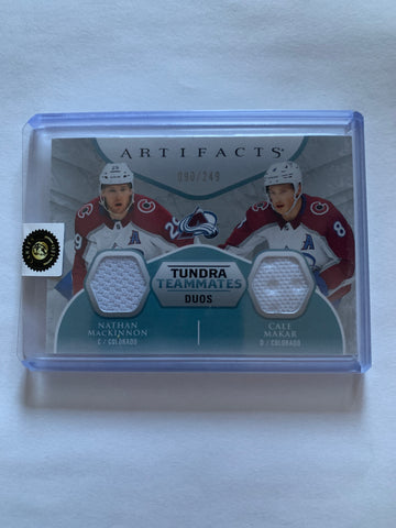 2023-24 ARTIFACTS TUNDRA TEAMMATES DUOS #T2-COL NATHAN MACKINNON CALE MAKAR 090/249