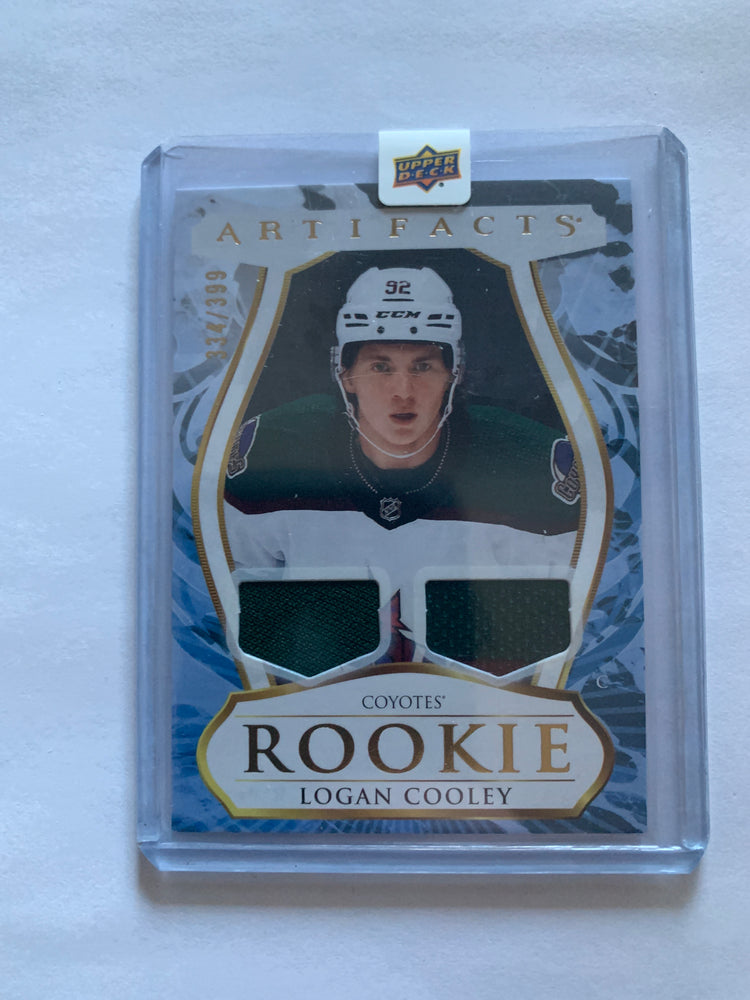 2023-24 Upper Deck Artifacts Logan Cooley Rookie RC Dual Jersey #IV 334/399