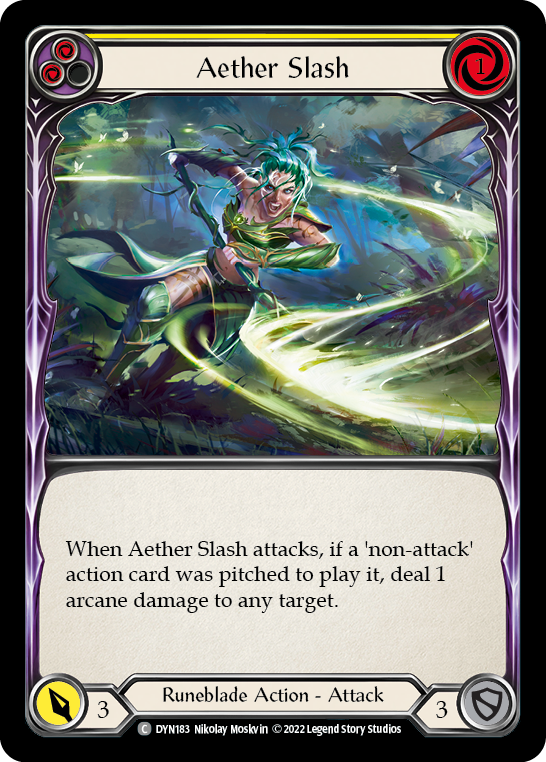 Aether Slash (Jaune) [DYN183] (Dynastie) Rainbow Foil 