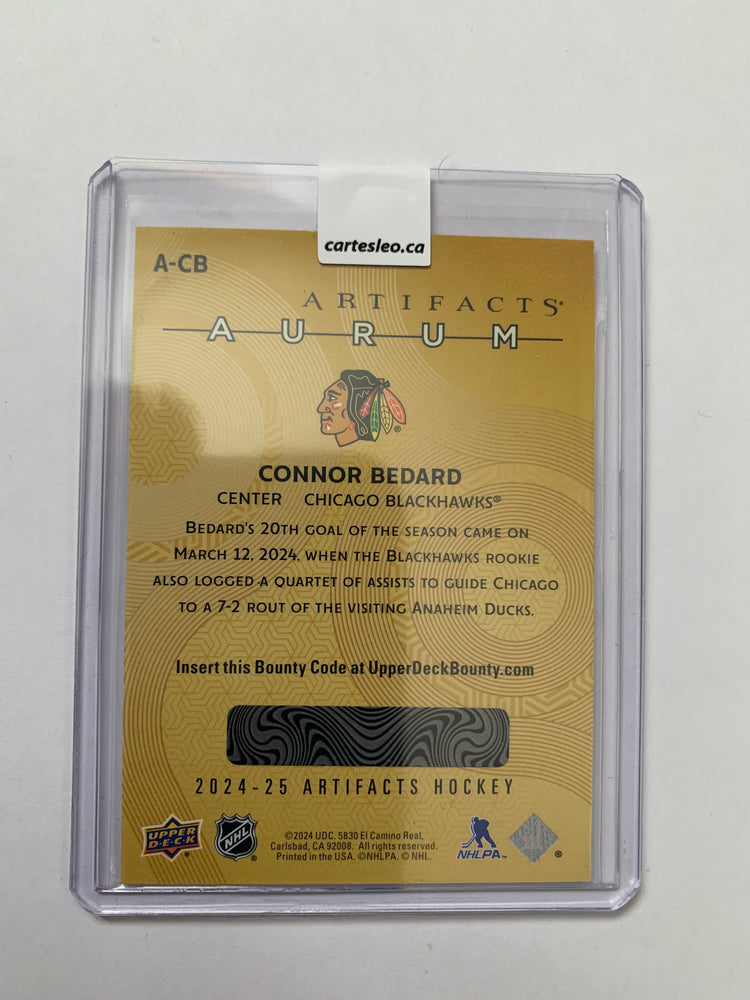 2024-25 Upper Deck Artifacts Aurum Connor Bedard Unscratched #A-CB Blackhawks