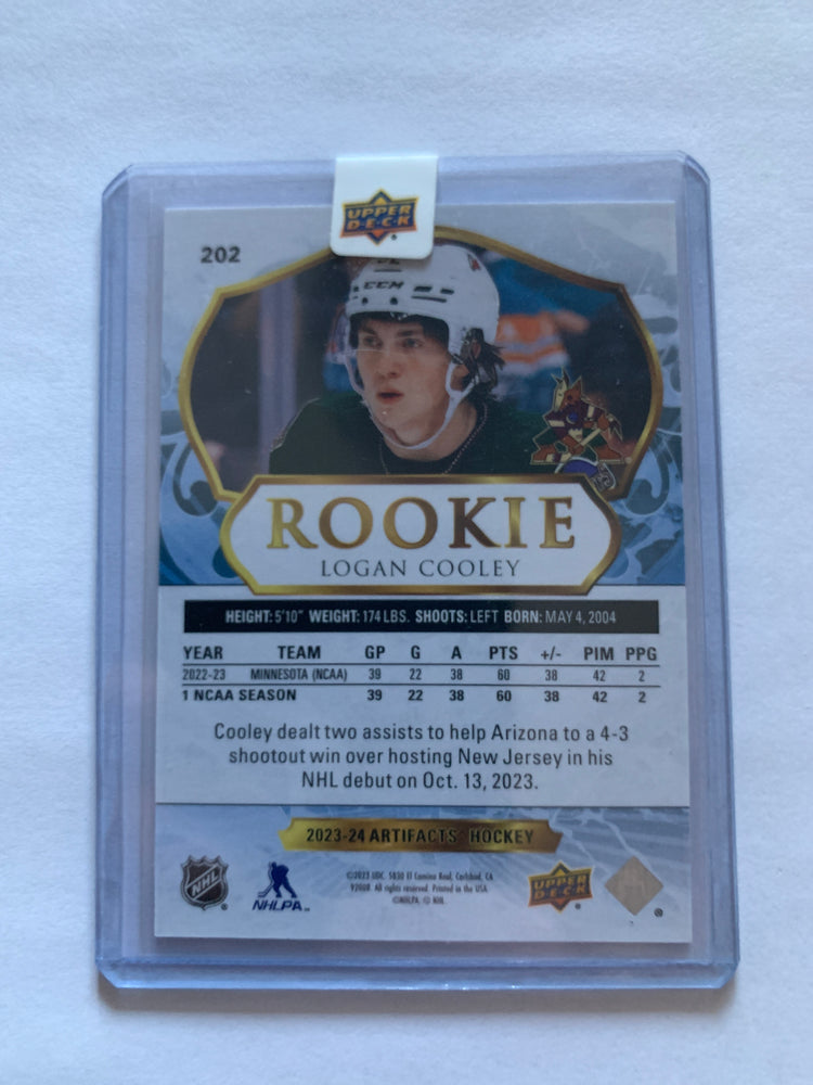 2023/24 Upper Deck Artifacts Rookie Green 44/99 Logan Cooley #202