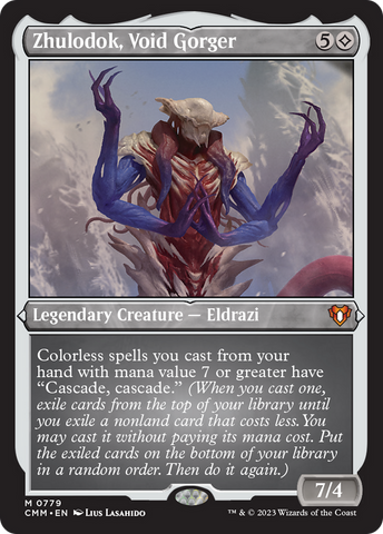 Zhulodok, Void Gorger (Display Commander) (Foil Etched) [Commander Masters] 