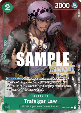 Trafalgar Law (régional en ligne 2023) [Gagnant] [Cartes promotionnelles One Piece] 