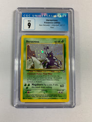 2000 Pokémon Heracross - Neo Genesis - Unlimited Holo (6/111) CGC 9 [3967131007]