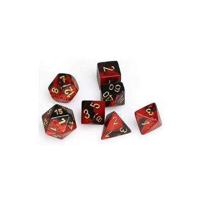 Gemini : Mini 7pc Noir-Rouge / Or [CHX20633]