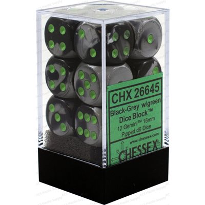 Gemini : 12D6 Noir-Gris / Vert [CHX26645]