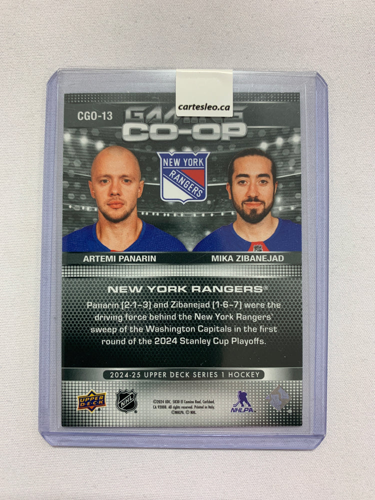 2024-25 Upper Deck Gaming CO-OP Green #CGO13 Artemi Panarin/ M. Zibanejad 161/199