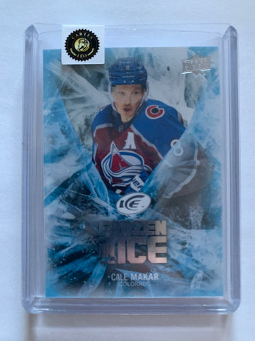 2023-24 UD ICE Hockey Cale Makar Frozen In Ice UNRIPPED Rip Card #FI-1 AVALANCHE