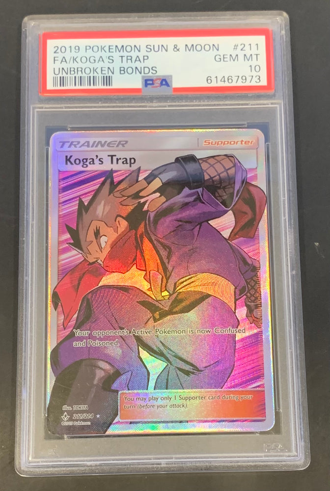 Koga's Trap #211 Pokemon Unbroken Bonds PSA 10 [61467973]