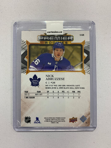 2022-23 Nick Abruzzese Premier Rookie 153/199 #148