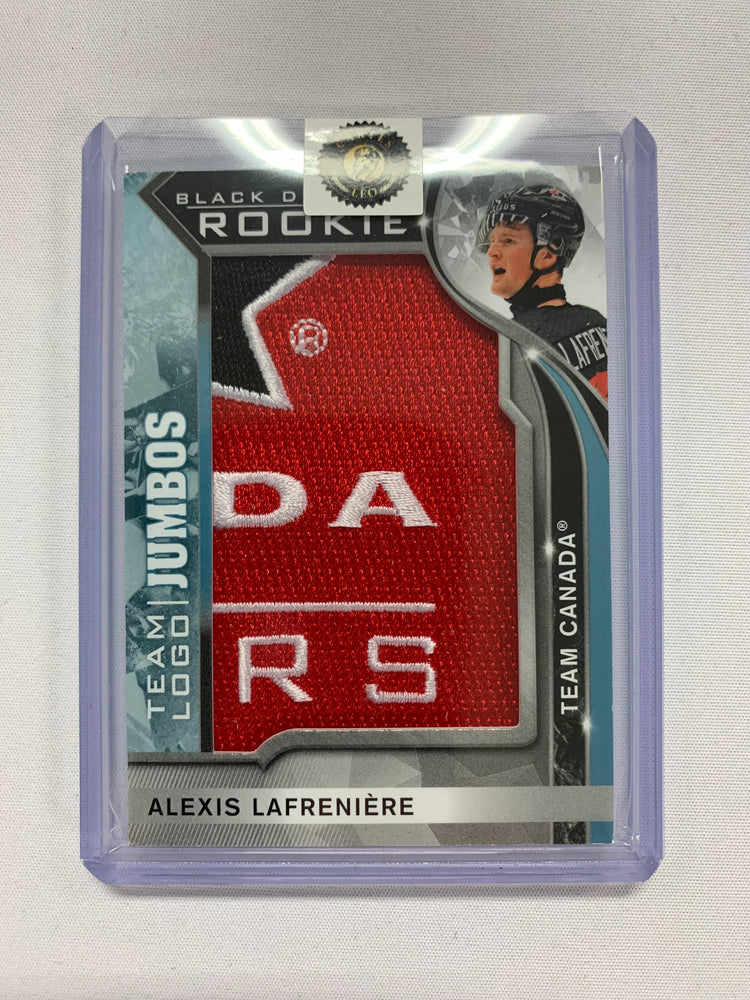 2020-21 UD BLACK DIAMOND ALEXIS LAFRENIERE TEAM CANADA TEAM LOGO JUMBOS RTL-AL