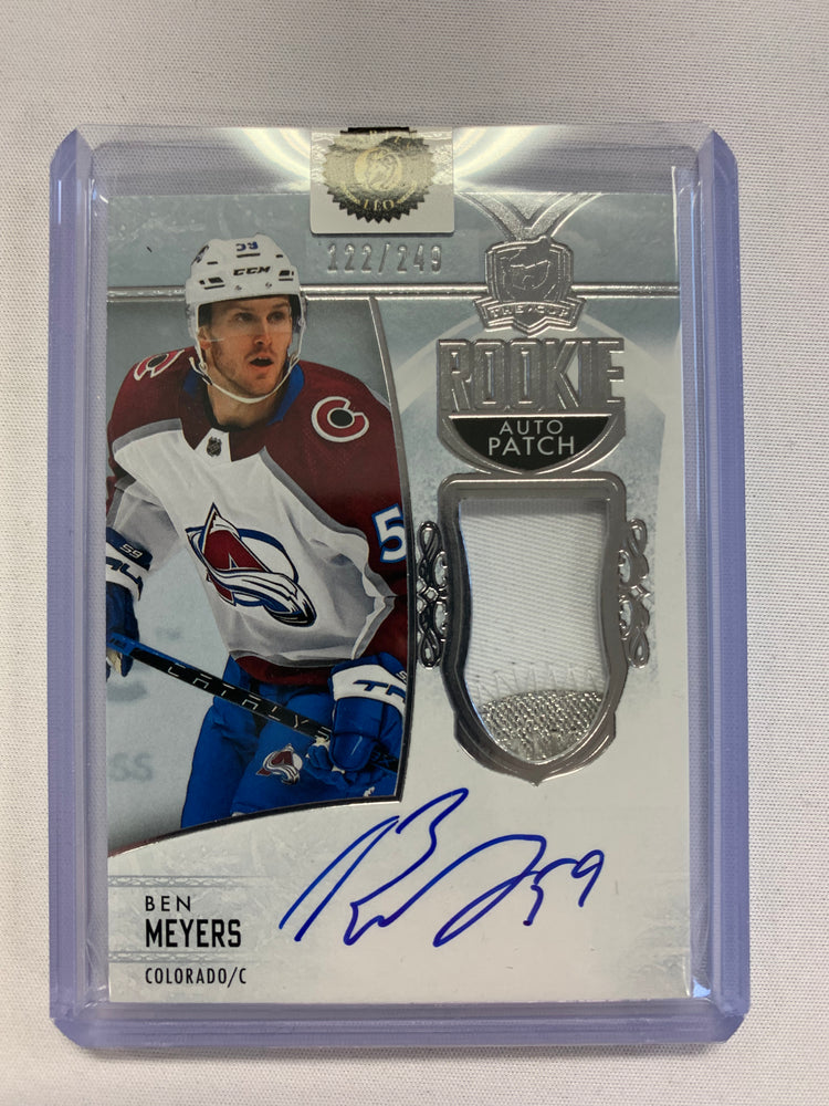 2022-23 Upper Deck The Cup Hockey Ben Meyers Rookie AUTO Patch 222/249