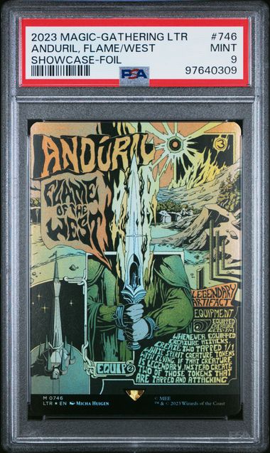 Anduril, Flame of the West (Borderless Poster) #746 Showcase FOIL PSA 9 [97640309]