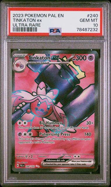 Tinkaton Ex [Holo] #240 Pokemon Paldea Evolved PSA 10 [78487232]