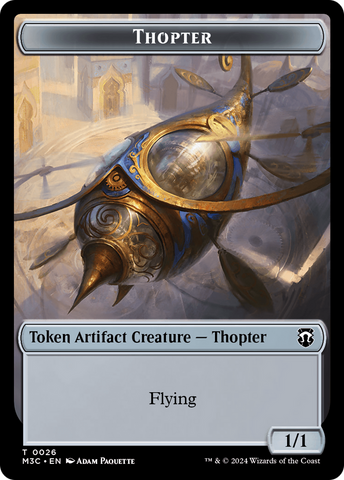 Aetherborn (Ripple Foil) // Jeton double face Mécanoptère [Jetons de commandant Modern Horizons 3] 