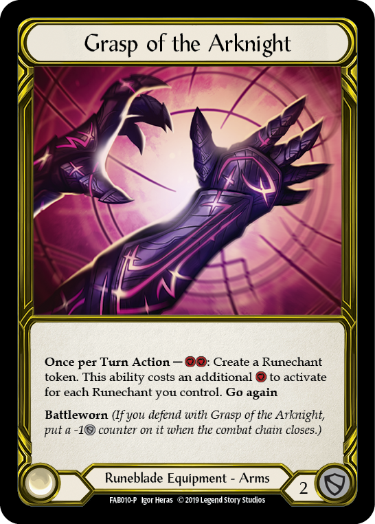 Grasp of the Arknight [FAB010-P] (Promo) 1ère édition Cold Foil - Doré 