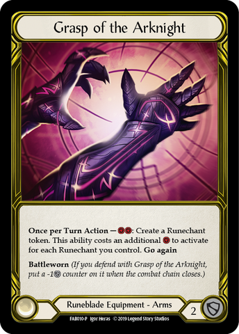 Grasp of the Arknight [FAB010-P] (Promo) 1ère édition Cold Foil - Doré 